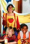 Barbara Storper, MS, RD, with kids