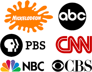Nickelodeon, ABC, PBS, CNN, NBC, CBS